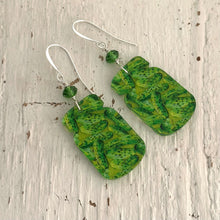 Load image into Gallery viewer, Dill Pickle Jar Earrings with Swarovski crystals - dangle earrings