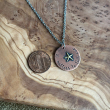 Load image into Gallery viewer, It matters to this one - copper and stainless steel starfish necklace - adoption gift, teacher gift