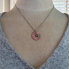 Load image into Gallery viewer, It matters to this one - copper and stainless steel starfish necklace - adoption gift, teacher gift