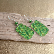 Load image into Gallery viewer, Dill Pickle Jar Earrings with Swarovski crystals - dangle earrings