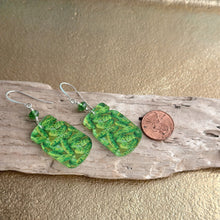 Load image into Gallery viewer, Dill Pickle Jar Earrings with Swarovski crystals - dangle earrings