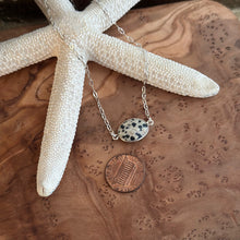 Load image into Gallery viewer, Sterling silver Dalmation Jasper gemstone necklace