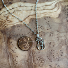 Load image into Gallery viewer, Sterling silver fox necklace - Woodland Necklace - 925 sterling silver, wild animal necklace, small charm necklace, gift for her