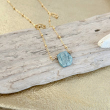 Load image into Gallery viewer, 14k gold filled and Kyanite gemstone necklace, Ocean Blue jewelry