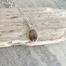 Load image into Gallery viewer, Sterling silver Montana Agate pendant necklace