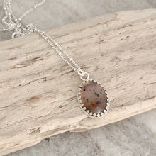 Load image into Gallery viewer, Sterling silver Montana Agate pendant necklace