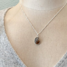 Load image into Gallery viewer, Sterling silver Montana Agate pendant necklace