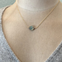 Load image into Gallery viewer, Carved seashell necklace 14k gold filled chain - abalone