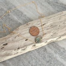 Load image into Gallery viewer, Carved seashell necklace 14k gold filled chain - abalone