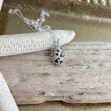 Load image into Gallery viewer, Sterling Silver Dalmatian Jasper pendant set in crown bezel setting
