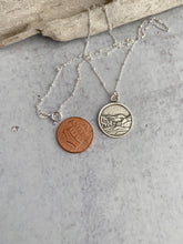 Load image into Gallery viewer, Sterling silver mountain charm necklace