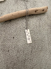 Load image into Gallery viewer, Gold or silver dandelion bar necklace - Gift for friend - make a wish necklace - stainless steel and pewter