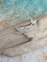 Load image into Gallery viewer, Tiny Sterling silver Humpback whale necklace - Celestial whale jewelry - Ocean mammal necklace