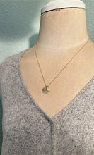 Load image into Gallery viewer, Charm Necklace with 14k Gold Filled Sand Dollar necklace Genuine Sea Glass and Initial Charm, personalized jewelry, Birthday gift for her