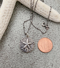 Load image into Gallery viewer, Sterling Silver Sand dollar necklace