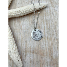 Load image into Gallery viewer, wanderlust necklace with tree - PNW necklace - Washington Necklace - Outdoors jewelry - gift for friend