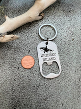 Load image into Gallery viewer, Whidbey Island Orca Whale keychain - stainless steel bottle opener keychain - laser engraved