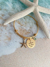 Load image into Gallery viewer, gold plated or silver stainless steel starfish bracelet - it matters to this one the starfish story - Teacher gift idea gift from student birthstone