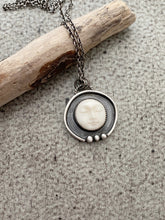 Load image into Gallery viewer, sleeping moon goddess pendant in darkened sterling silver