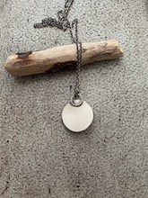 Load image into Gallery viewer, sleeping moon goddess pendant in darkened sterling silver