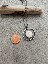 Load image into Gallery viewer, sleeping moon goddess pendant in darkened sterling silver