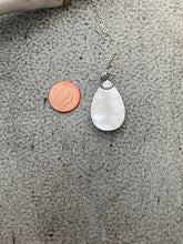 Load image into Gallery viewer, Sterling Silver Montana Agate necklace - Teardrop shape with textured background