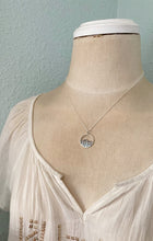 Load image into Gallery viewer, Sterling silver mountain range tree circle pendant necklace