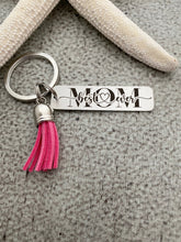 Load image into Gallery viewer, best mom ever - Stainless steel engraved Bar Key ring with tassel - Mother's Day gift