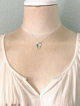 Load image into Gallery viewer, Sterling silver horseshoe charm necklace, Personalized initial disk, Swarovski crystal birthstone, hand stamped jewelry, lucky necklace