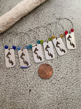 Load image into Gallery viewer, Whidbey Island Wine Glass Charms - Stainless Steel set of 6
