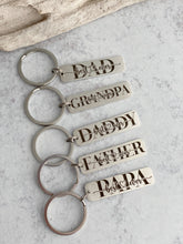 Load image into Gallery viewer, Best dad ever keychain - Grandpa, Father, Papa, Dad or Daddy engraved stainless steel keyring