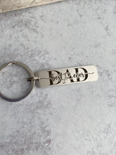Load image into Gallery viewer, Best dad ever keychain - Grandpa, Father, Papa, Dad or Daddy engraved stainless steel keyring