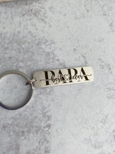 Load image into Gallery viewer, Best dad ever keychain - Grandpa, Father, Papa, Dad or Daddy engraved stainless steel keyring