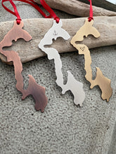 Load image into Gallery viewer, Whidbey Island Ornament - Christmas Tree Ornament - Silver Aluminum, Bronze or Rustic Copper - Hometown - Washington