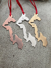 Load image into Gallery viewer, Whidbey Island Ornament - Christmas Tree Ornament - Silver Aluminum, Bronze or Rustic Copper - Hometown - Washington