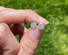 Load image into Gallery viewer, Silver Pebble Earrings - Fine and Sterling silver textured stud earrings