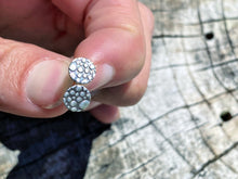 Load image into Gallery viewer, Silver Pebble Earrings - Fine and Sterling silver textured stud earrings