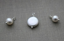 Load image into Gallery viewer, Add a small pearl charm to a necklace or bracelet in my shop