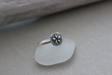 Load image into Gallery viewer, Sterling silver Sand Dollar ring - simple beach jewelry - sea life ring - Sizes 5- 10  - Gift for her - Beach Lover
