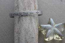 Load image into Gallery viewer, it matters to this one - Hand stamped aluminum bracelet, 1/4 Inch Bangle Silver tone Cuff Bracelet, Lightweight, Teacher Gift Idea