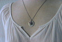 Load image into Gallery viewer, Personalized Grandma necklace, silver tone stainless steel, granny, nana, mom necklace with Swarovski crystal birthstones custom any name