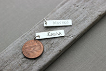 Load image into Gallery viewer, Add a Sterling Silver name bar Charm to Any sterling Charm Necklace in My Shop