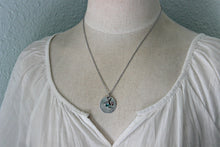 Load image into Gallery viewer, Personalized name necklace, silver tone stainless steel, Birthstone crystals - Gift linked hearts - gift for mom Christmas Gift