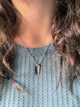 Load image into Gallery viewer, Personalized Mini Initial Bar Jewelry, Stainless Steel Multiple Mini Initial Necklace - Tiny Bar necklace - customized gift for her