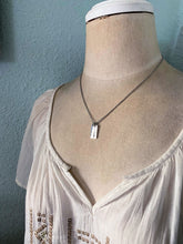 Load image into Gallery viewer, Personalized Mini Initial Bar Jewelry, Stainless Steel Multiple Mini Initial Necklace - Tiny Bar necklace - customized gift for her