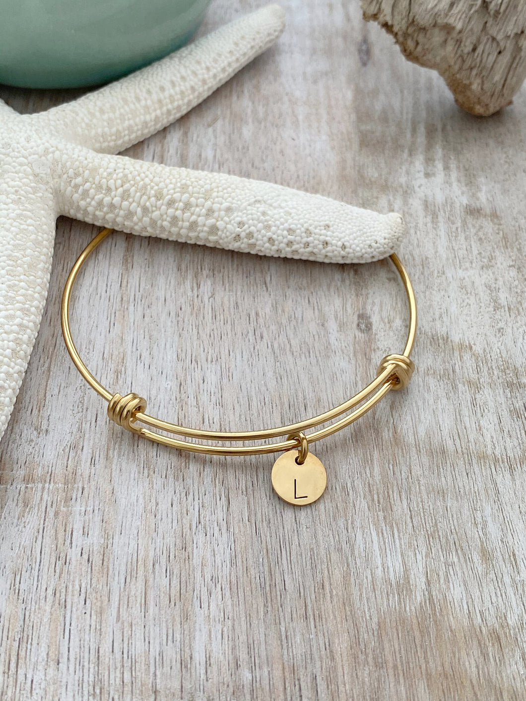 Personalized initial bracelet stainless steel - bangle bracelet - Multiple initials - gift for mom Christmas Gift - Kids monograms - simple