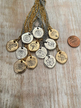 Load image into Gallery viewer, Birth month flower necklace - Choice of gold or silver - birthday gift for her - Floral necklace - unique gift idea - flower jewelry