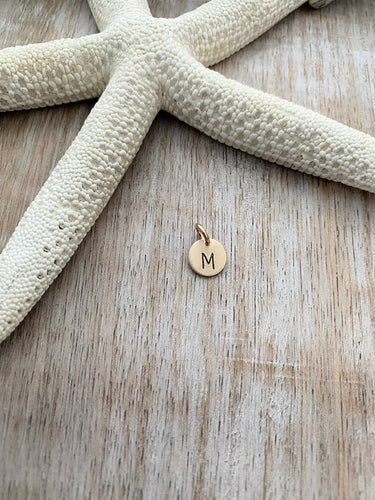 Add a tiny 14k Gold Filled Initial Charm to Any Charm Necklace in My Shop