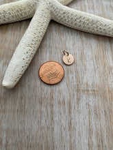 Load image into Gallery viewer, Add a tiny 14k Rose Gold Filled Initial Charm to Any Charm Necklace in My Shop