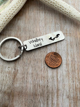 Load image into Gallery viewer, Whidbey Island Keychain - Stainless steel engraved Whidbey Bar Key Chain - Gift for Him - Hometown - Washington State